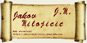 Jakov Milojičić vizit kartica